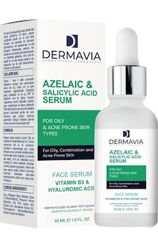 Dermavia Azelaıc & Salıcylıc Acıd Serum Yağlı Akne Eğilimli CiltTipleri Için Yüz Serumu 30 ML Dermavia Azelaıc & Salıcylıc Acıd Serum Yağlı Akne Eğilimli CiltTipleri Için Yüz Serumu 30 ML