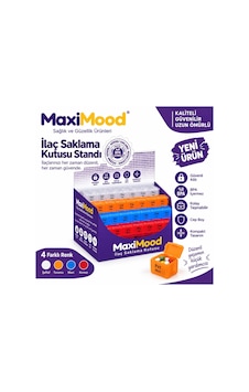 Maximood Haftalık Hap Saklama Kutu Standı 12'li Maximood Haftalık Hap Saklama Kutu Standı 12'li
