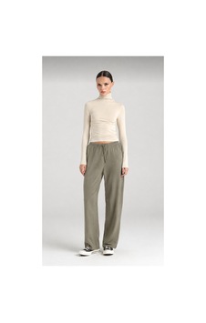 Mixxtrend Kadın Tencel Rahat Pantolon Haki Mixxtrend Kadın Tencel Rahat Pantolon Haki