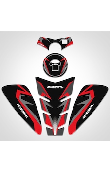 CBR 125 Tank Pad Depo Kapak Pad Gidon Pad Mesnet Pad Yan Pad Kırmızı Siyah CBR 125 Tank Pad Depo Kapak Pad Gidon Pad Mesnet Pad Yan Pad Kırmızı Siyah