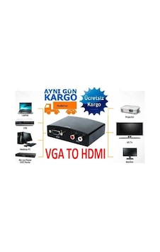 Vga To Hdmı Çevirici Dönüştürücü Converter +Ses 4840P Adaptör Rca Vga To Hdmı Çevirici Dönüştürücü Converter +Ses 4840P Adaptör Rca