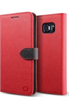 Lific Galaxy Uyumlu Note 5 Saffiano Diary Kılıf Red Black Lific Galaxy Uyumlu Note 5 Saffiano Diary Kılıf Red Black