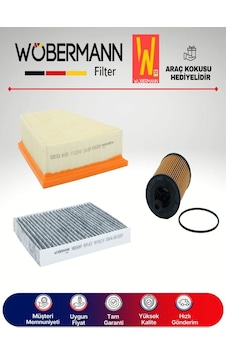 Wöbermann Seat İbiza 1.4 Filtre Bakım Seti 2002-2009 3'lü Karbonlu Wöbermann Seat İbiza 1.4 Filtre Bakım Seti 2002-2009 3'lü Karbonlu