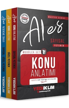Yediiklim 2026 Master Serisi Ales Sayısal Sözel Yetenek Modüler Set+5 Deneme 3 Kitap Yediiklim 2026 Master Serisi Ales Sayısal Sözel Yetenek Modüler Set+5 Deneme 3 Kitap