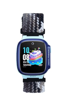 Huawei Gt4 41mm Omsy Krd-139 18mm Çocuklara Özel Örgü Kordon - Siyah