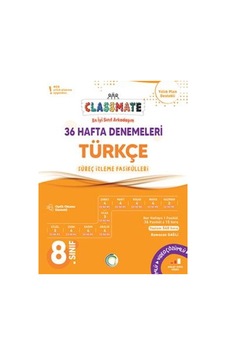 Okyanus 8. Sınıf Türkçe Classmate 36 Hafta Denemeleri Okyanus Yay Okyanus 8. Sınıf Türkçe Classmate 36 Hafta Denemeleri Okyanus Yay