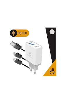 Hendest Tork-01 Üç Usb 3.1A Telefon Şarj Cihazı - Apple Uyumlu iPhone &Android
