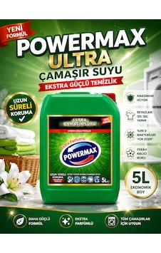 Powermax Ultra Çamaşır Suyu 5 L Güçlü Temizlik Tekli Powermax Ultra Çamaşır Suyu 5 L Güçlü Temizlik Tekli