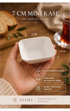 6'lı Set 7 Cm İnce Porselen Mini Kase - Kahvaltılık Sosluk, Reçellik Ve Çerezlik Beyaz - 902121799 Beyaz 6'lı Set 7 Cm İnce Porselen Mini Kase - Kahvaltılık Sosluk, Reçellik Ve Çerezlik Beyaz - 902121799 Beyaz