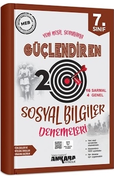 Ankara Yayıncılık 7. Sınıf Sosyal Bilgiler Güçlendiren 20 Deneme Ankara Yayıncılık 7. Sınıf Sosyal Bilgiler Güçlendiren 20 Deneme