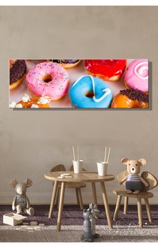 Pembe Ve Mavi Glazürlü Rengarenk Şekerlemelerle Süslenmiş Donutlar Yatay Kanvas Tablo 4043 Çok Renkli Pembe Ve Mavi Glazürlü Rengarenk Şekerlemelerle Süslenmiş Donutlar Yatay Kanvas Tablo 4043 Çok Renkli