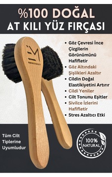 Em Amanos Beauty Doğal At Kılı Yüz Fırçası