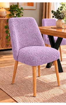 Lavena Teddy Kumaş Ahşap Ayaklı Dekoratif Sandalye Mutfak, Salon, Makyaj Ve Çalışma Sandalyesi Lila Lila Lavena Teddy Kumaş Ahşap Ayaklı Dekoratif Sandalye Mutfak, Salon, Makyaj Ve Çalışma Sandalyesi Lila Lila