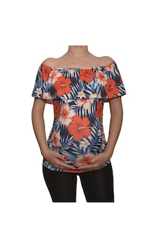 Luvmabelly Maternity 2512 Kayık Yaka Hamile Bluzu Çok Renkli Luvmabelly Maternity 2512 Kayık Yaka Hamile Bluzu Çok Renkli