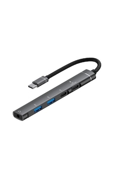 Type-c Hub, 5in1, 2 Adet Type-c, 2 Adet Usb-a Çoklayıcı, 3,5 Mm Kulaklık Çıkışlı Usb C Hub Adaptörü İle Uyumlu H03 Type-c Hub, 5in1, 2 Adet Type-c, 2 Adet Usb-a Çoklayıcı, 3,5 Mm Kulaklık Çıkışlı Usb C Hub Adaptörü İle Uyumlu H03
