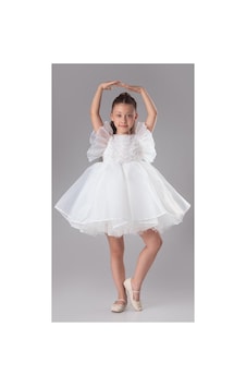 Mnk Baby & Kids Maronia Kız Çocuk Prenses Model Abiye Elbise - Pembe M00746 Beyaz Mnk Baby & Kids Maronia Kız Çocuk Prenses Model Abiye Elbise - Pembe M00746 Beyaz