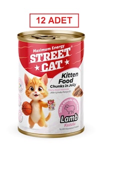 Street Cat Chunks İn Jelly Kuzu Etli Kitten Kedi Konserve 400gr 12li Street Cat Chunks İn Jelly Kuzu Etli Kitten Kedi Konserve 400gr 12li