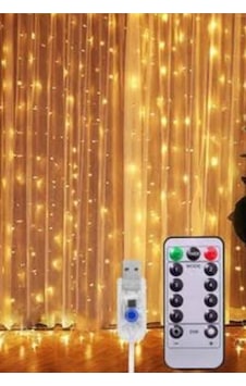 Kumandalı 8 Ayrı Moda Sahip Perde Led 3 x 3 M