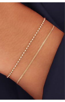 Azuris Silver Azuris 925 Ayar Gümüş Top Zincir Ve Gurmet Bileklik Gold Azuris Silver Azuris 925 Ayar Gümüş Top Zincir Ve Gurmet Bileklik Gold