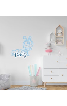 Kişiye Özel Tırtıl Tasarımlı Çocuk Odası Duvar Sticker-1 Kişiye Özel Tırtıl Tasarımlı Çocuk Odası Duvar Sticker-1
