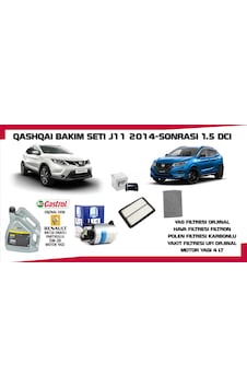 Qashqaı Bakım Setı 2014 Sonrası Qashqaı Bakım Setı 2014 Sonrası