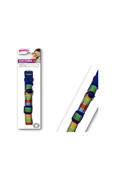 Pawise Şerit Desenli Mavi Kedi Boyun Tasması 30 CM Pawise Şerit Desenli Mavi Kedi Boyun Tasması 30 CM