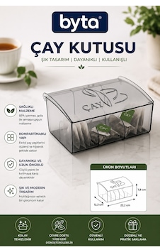 Kapaklı Çay Poşeti Saklama Kutusu Şeffaf Tea Bag Organizer Mutfak Düzenleyici Şeffaf Kapaklı Çay Poşeti Saklama Kutusu Şeffaf Tea Bag Organizer Mutfak Düzenleyici Şeffaf