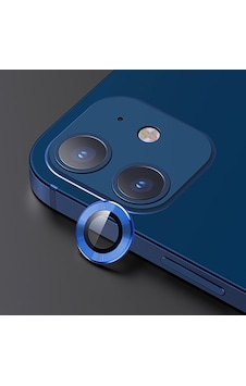 Usams Apple Uyumlu iPhone 12 - 12 Mini 3D Metal Çerçeveli Kamera Lens Koruyucu Mavi Usams Apple Uyumlu iPhone 12 - 12 Mini 3D Metal Çerçeveli Kamera Lens Koruyucu Mavi