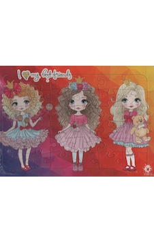 I Love My Best Friends 36 Parça Çocuk Puzzle