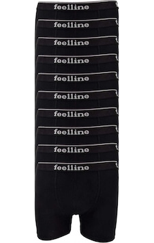 10 Adet Feelline Siyah Pamuklu Doğal Likralı Erkek Boxer M Siyah 10 Adet Feelline Siyah Pamuklu Doğal Likralı Erkek Boxer M Siyah