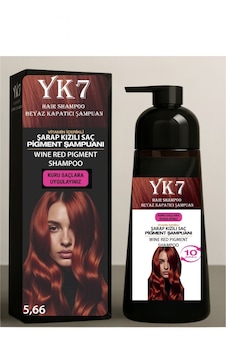 Yk7 Kozmetik Şarap Kızılı 5.66 Beyaz Kapatıcı Şampuan 300 ML Yk7 Kozmetik Şarap Kızılı 5.66 Beyaz Kapatıcı Şampuan 300 ML