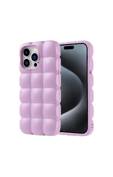 Apple Uyumlu iPhone 15 Pro Max Kılıf Parlak Esnek Silikon Zore Dom Dom Kapak Lila Apple Uyumlu iPhone 15 Pro Max Kılıf Parlak Esnek Silikon Zore Dom Dom Kapak Lila