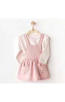 Andywawa Ac25054 Puppy Gazelle Bebe Elbise Takım Pink Pink Pembe Andywawa Ac25054 Puppy Gazelle Bebe Elbise Takım Pink Pink Pembe
