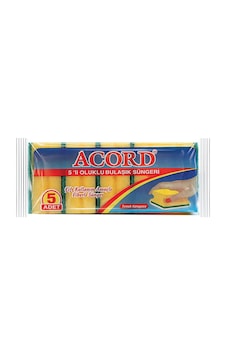 Acord Oluklu Bulaşık Süngeri 5'li Acord Oluklu Bulaşık Süngeri 5'li