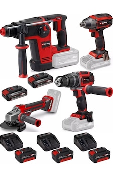 Einhell TP-HD 18/26 + TP-CI 18/220 + TP-CD 18/60 Li + TP-AG 18/125 Ce Q 3x4.0+2x2.5AH Kömürsüz Darbeli Profesyonel Set Einhell TP-HD 18/26 + TP-CI 18/220 + TP-CD 18/60 Li + TP-AG 18/125 Ce Q 3x4.0+2x2.5AH Kömürsüz Darbeli Profesyonel Set