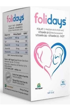 FOLIDAYS IOD 90 F.TAB(FOLIK-IYOT-B12-B6)