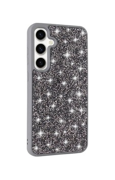 Galaxy S24 Plus Kılıf Parlak Taşlı Tasarım Zore Pırlanta Kapak Gri Galaxy S24 Plus Kılıf Parlak Taşlı Tasarım Zore Pırlanta Kapak Gri