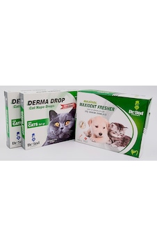 Derma Kedi Dış Parazit Damla 2 Kutu + Veteriner Onaylı Ağız Kokus