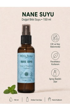 Minia Bahçe Saf ve Katkısız Nane Hidrosolü Nane Suyu 150 ML Minia Bahçe Saf ve Katkısız Nane Hidrosolü Nane Suyu 150 ML