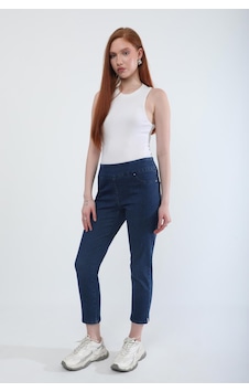 Blue White Kadın Likralı Esnek Lacivert Rins Jean Pantolon 30