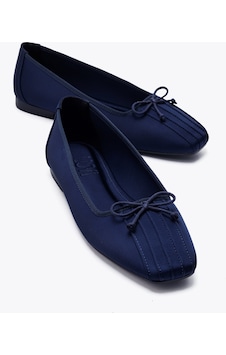 Luvi Shoes Alıa Lacivert Saten Fiyonklu Kadın Babet Ayakkabı Luvi Shoes Alıa Lacivert Saten Fiyonklu Kadın Babet Ayakkabı