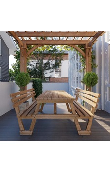 Renazzo 8 Kişilik Masif Ahşap Piknik Masası - Sırt Fındık 70x190 Cm Kahverengi Renazzo 8 Kişilik Masif Ahşap Piknik Masası - Sırt Fındık 70x190 Cm Kahverengi