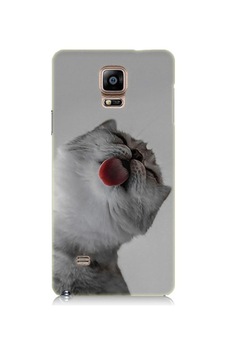 Samsung Galaxy Note 4 Uyumlu Dilini Çıkaran Kedi Desenli Silikon Kılıf Samsung Galaxy Note 4 Uyumlu Dilini Çıkaran Kedi Desenli Silikon Kılıf