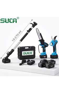 Suca Sc 8640a - Sc 5808 Teleskopik Uzatmalı Akülü Budama Makası Ve Testere 4 Batarya 21v Suca Sc 8640a - Sc 5808 Teleskopik Uzatmalı Akülü Budama Makası Ve Testere 4 Batarya 21v