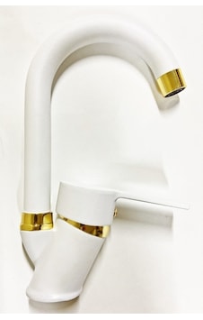 Beyaz Gold Banyo Lavabo Musluğu Bataryası Çeşmesi Baston Borulu Lüx Tasarım Çif Su Giriş Gold Beyaz Gold Banyo Lavabo Musluğu Bataryası Çeşmesi Baston Borulu Lüx Tasarım Çif Su Giriş Gold