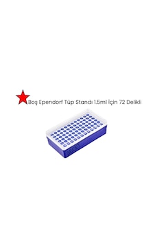 Lab Ependorf Tüp Standı 1.5ml İçin 72 Delikli, Boş Stand Lab Ependorf Tüp Standı 1.5ml İçin 72 Delikli, Boş Stand