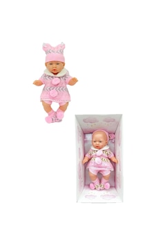 Galtoys Azra Newborn Pembe-Gri Triko Elbiseli Bebek