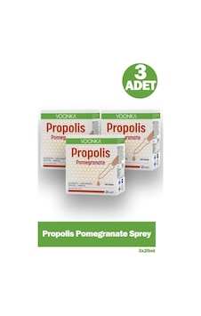Voonka Propolis Pomegranate 20 Ml - Sprey 3 Adet Voonka Propolis Pomegranate 20 Ml - Sprey 3 Adet