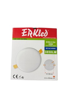 Erkled 36w Ayarlanabilir Led Panel Spot Beyaz Işık 6500k 3850 Lm Diğer