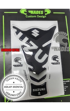 Hades Motosiklet Aksesuarları Suzuki Tank Pad Karbon Beyaz Hades Motosiklet Aksesuarları Suzuki Tank Pad Karbon Beyaz